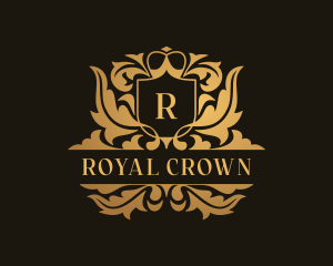 Monarchy Shield Crown logo design