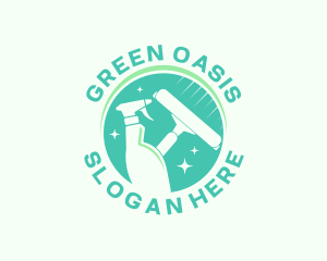 Green Clean Housekeeper logo design