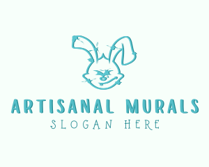 Rabbit Punk Mural logo design