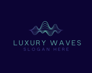 Tech Frequency Wave logo design