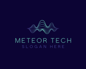 Tech Frequency Wave logo design