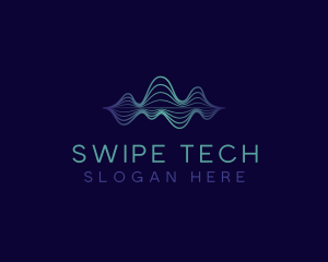 Tech Frequency Wave logo design