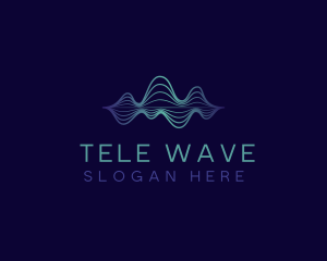 Tech Frequency Wave logo design