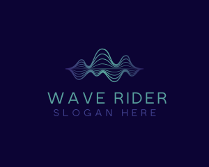 Tech Frequency Wave logo design