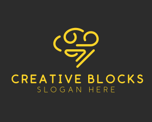 Creative Doodle Brain logo design