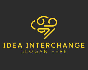 Creative Doodle Brain logo design