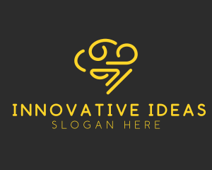 Creative Doodle Brain logo design