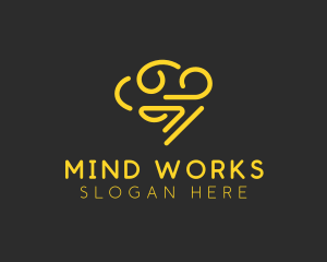 Creative Doodle Brain logo design