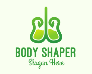 Green Natural Healing Lungs logo design