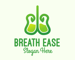 Green Natural Healing Lungs logo design