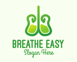 Green Natural Healing Lungs logo design