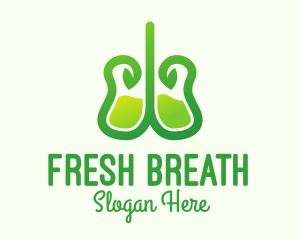 Green Natural Healing Lungs logo design