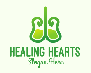 Green Natural Healing Lungs logo design