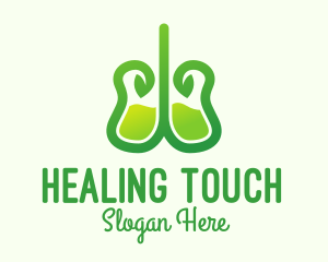 Green Natural Healing Lungs logo design