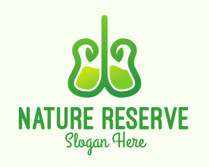 Green Natural Healing Lungs logo design