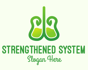 Green Natural Healing Lungs logo design