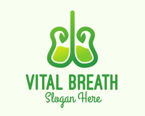 Green Natural Healing Lungs logo design