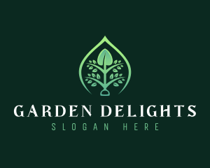 Shovel Leaf Gardening logo design