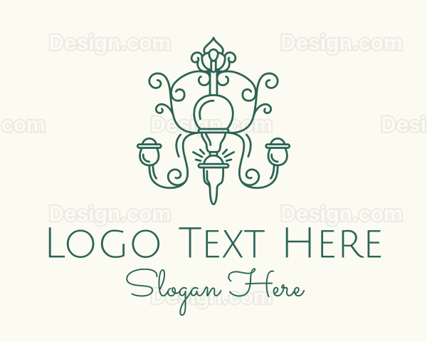 Minimalist Elegant Chandelier Logo