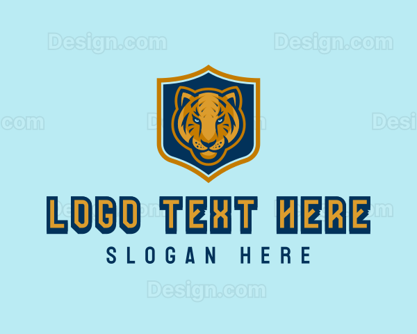 Fierce Tiger Shield Crest Logo