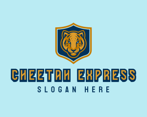 Fierce Tiger Shield Crest logo design