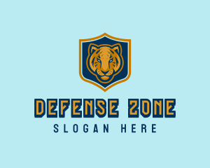 Fierce Tiger Shield Crest logo design