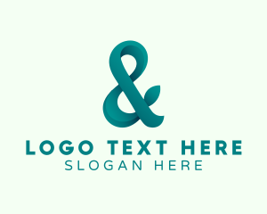 Font - Stylish Leaf Ampersand logo design