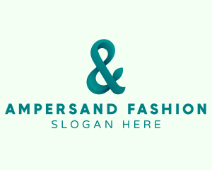 Stylish Leaf Ampersand logo design