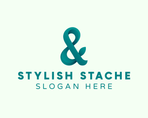 Stylish Leaf Ampersand logo design