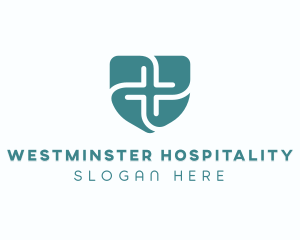 Healthcare Clinic Shield logo design