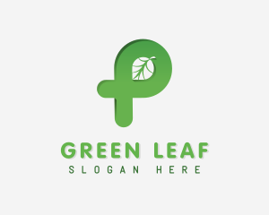 Eco Friendly Leaf Lettermark logo