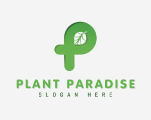 Eco Friendly Leaf Lettermark logo design