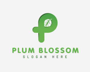 Eco Friendly Leaf Lettermark logo design