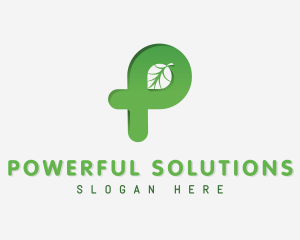 Eco Friendly Leaf Lettermark logo design