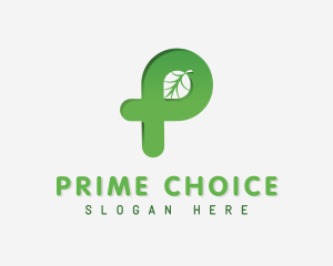 Eco Friendly Leaf Lettermark logo design