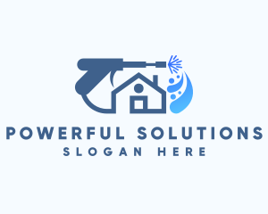 House Cleaning Washer logo design