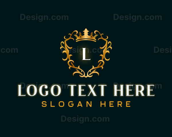 Elegant Crown Shield Logo