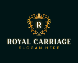 Elegant Crown Shield logo design