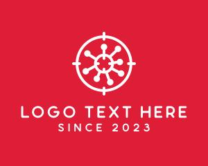 Viral - Virus Crosshair Target logo design