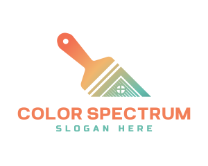 Gradient Home Paintbrush logo