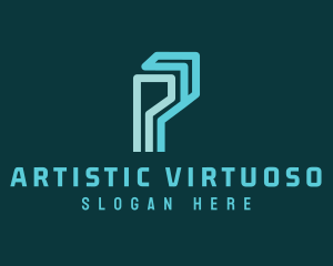 Digital Logistics Letter P logo design