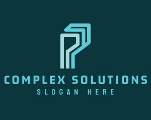 Digital Logistics Letter P logo design