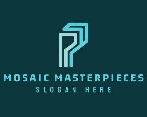 Digital Logistics Letter P logo design