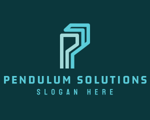 Digital Logistics Letter P logo design