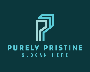 Digital Logistics Letter P logo design