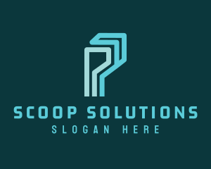 Digital Logistics Letter P logo design