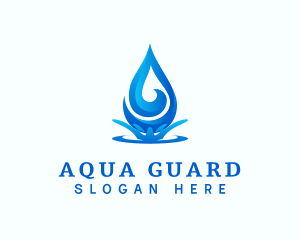 Aqua Water Droplet logo design