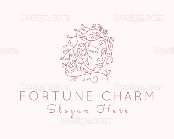 Floral Organic Makeup Logo