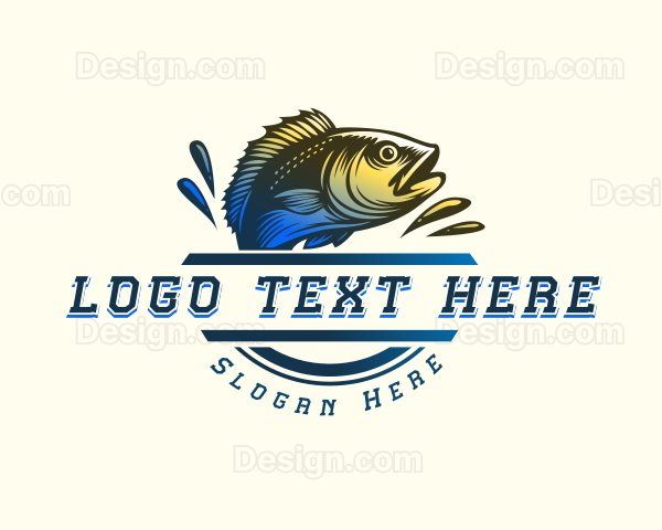 Oceanic Seafood Emblem Logo