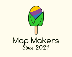 Popsicle Stick Leaf logo design